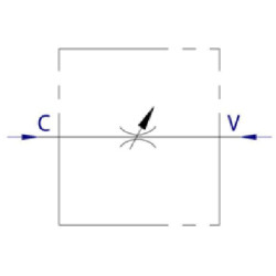 Droselinis vožtuvas VRFB90°, G3/4" C056V0589