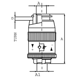 Droselinės sklendės atbulinis vožtuvas S-04-D-1/4" FPMU03001