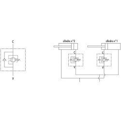 Netiesioginės sekos vožtuvas VSQAPP, G3/8" C056V0642