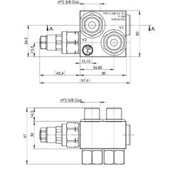 Srauto reguliavimo vožtuvas OMM FPBCS08DVD1