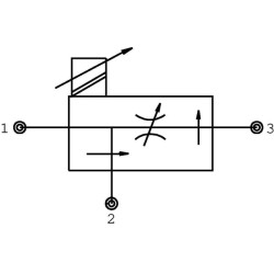 Trijų padėčių srauto reguliavimo vožtuvas PP12 PP12WA20B