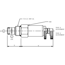 Srauto reguliavimo kasetė, 2 krypčių, CP300-2-B-0-K, CP3002B0K