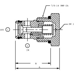 Atbulinio vožtuvo kasetė CP1002B0005