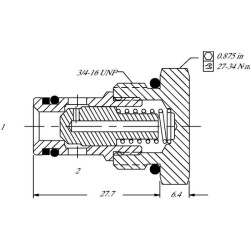 Atbulinis vožtuvas CV08-NP-03-B00-35 CV08NP03B350