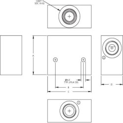 Korpusas aliuminis CP10-2-A-08 (1/2") CP9102A08