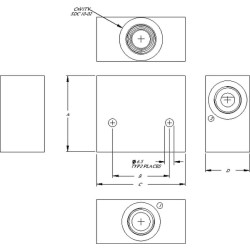 Korpusas aliuminis CP10-2-A-08 (1/2") CP9102A08