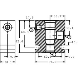 Korpusas plienas CP12-3S-S-12 (3/4) CP9123SS12