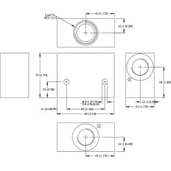 Aliuminio korpusas NCS12/2 3/4 CP9122A12NCS