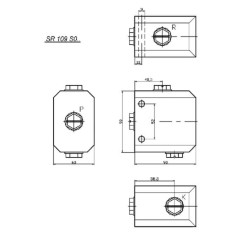 Korpusas plienas SR109-S03 1/2" SR109S03