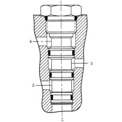 Ertmės kamštis, 4 krypčių, 10 serija, CP93104B0
