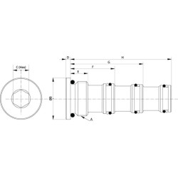 Ertmės kamštis NCS06/3 NCS063B0
