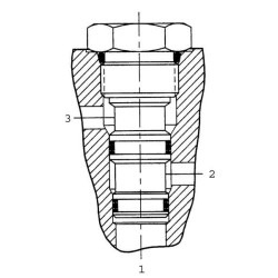 Ertmės kamštis, 3 krypčių, 10 B1 CP93103B1