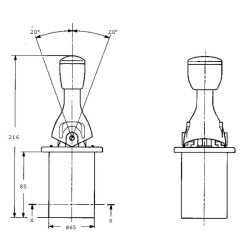 Valdymo svirtis PVREL - 155U2606 PVREL155U2606