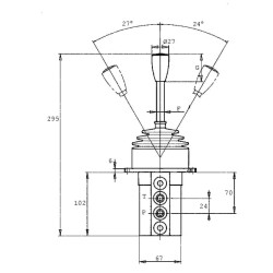 Servo rankena SV10-B/01G-156Ax2 SV10B01G056