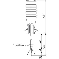 Servo valdymo svirtis SV01-B/01Y 1x jungiklis įjungimui (išjungimui) ant SV01B01Y