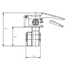 Servo kojiniai pedalai SV40-B/001C-001C dvigubi SV40B