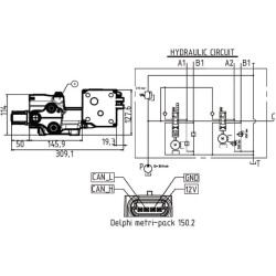 Priekinio krautuvo vožtuvas SD122/2 komplektas, sraigtas 12VDC AE SDM1222002KIT