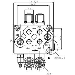 Priekinio krautuvo vožtuvas SD11/2-P-2x38-AE SC01 SD112003AEKIT