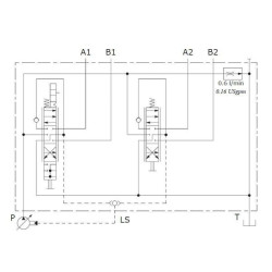 Priekinio krautuvo vožtuvo komplektas DLM122/2 LS, 12 VDC DLM1222001KIT