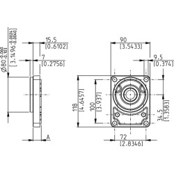Flanšas, skirtas PLP20/B2-ALU PLP920B2