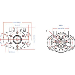 Orbitinis variklis, velenas Ø32, 4 l, Lec OMP2501515007