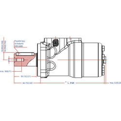 Orbitinis variklis, velenas Ø32,4-L, Le OMP4001515009