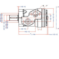 Orbitinis variklis, velenas Ø25,4-L, US OMP801517062