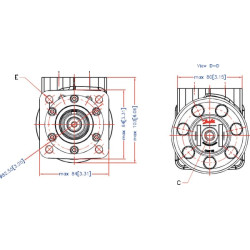 Orbitinis variklis, velenas Ø25,4-L, US OMP801517062