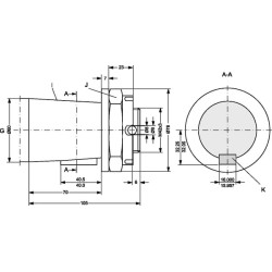 Ratų variklis, velenas Ø50 lygiagretus OMVW500151B3117