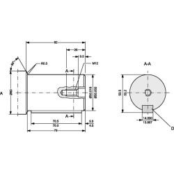 Ratų variklis, velenas Ø50 lygiagretus OMVW40011024332