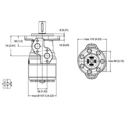 Orbitinis variklis, velenas Ø25 A2 OMRX12511186655