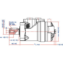 Orbitinis variklis, velenas Ø25,4-L, Le OMP801515212