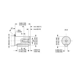 Orbitinis variklis, velenas Ø1" A2 OMRX16011185549