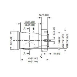 Ratų variklis, velenas Ø1 1/4" kūginis OMEW250151H3094