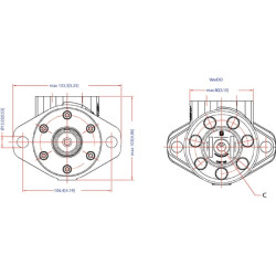 Orbitinis variklis, velenas Ø25, WDH, S OMP6301510088