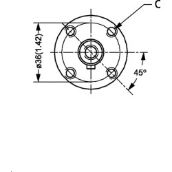 Orbitinis variklis, velenas Ø16 gale OML8151G2001