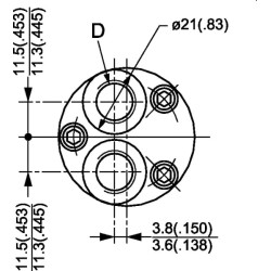 Orbitinis variklis, velenas Ø16 gale OML8151G2001