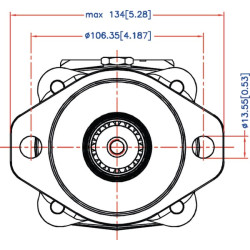 Orbitinis variklis, velenas 1,25" Z14 OMS100151F2325