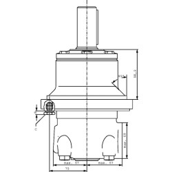 Ratų variklio velenas Ø45 kūginis 151B0310 OMTW400151B0310