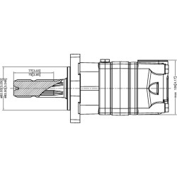 Orbitinis variklis, velenas 1 3/8"Z6 OMS160151F0563