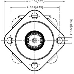 Orbitinis variklis, velenas 1-1/4", Z14 OMS80151F0507
