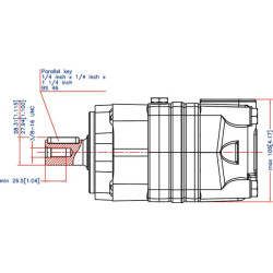 Orbitinis variklis, veleno Ø 1", stovas OMS315151F2306
