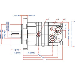 Orbitinis variklis, veleno Ø 1", stovas OMS315151F2306