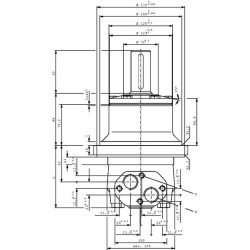 Ratų variklis, velenas Ø40 lygiagretus OMTW250151B3026