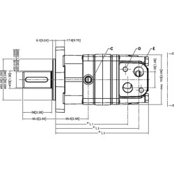 Orbitinis variklis, velenas Ø32, standartinis OMS80151F0500