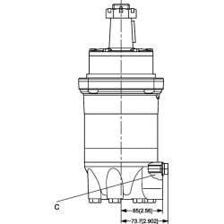Ratų variklis, velenas Ø 1,5 colio kūginis TMKW200151F6011