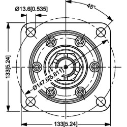 Ratų variklis, velenas Ø 1,5 colio kūginis TMKW200151F6011