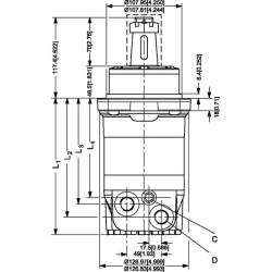Ratų variklis, velenas Ø 1,5 colio kūginis TMKW200151F6011