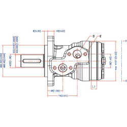 Orbitinis variklis, velenas Ø32,4-L, išleidimo anga OMR1601516004