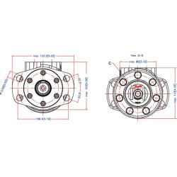 Orbitinis variklis, velenas Ø25,4-L, išleidimo anga OMR3151516017